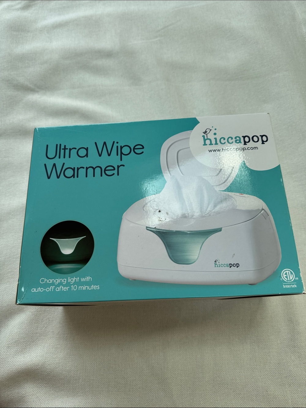 Hiccapop Baby Wipe Warmer Insert - White with Teal & Coral Accents